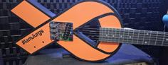 Cancer Ribbon Electric Guitar Hopecaster 3D Printer Model