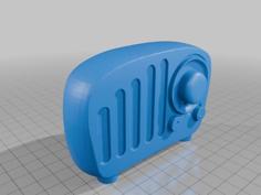 Retro Radio Statuette 3D Printer Model