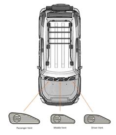 Toyota FJ Cruiser Hood Vent Trim ( All Three) 3D Printer Model