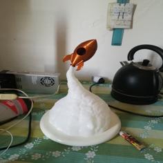 Fire Rocket Lamp 3D Printer Model