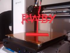 RWBY Logo W/ Stand 3D Printer Model