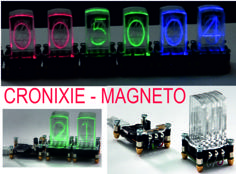 Laser Cut CRONIXIE-MAGNETO, The New Version With Mini LED SK6812