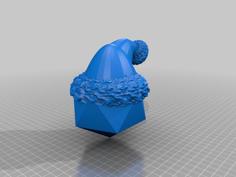 20 Sided Die With Christmas Hat 3D Printer Model