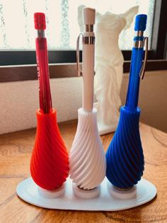 Fourth Of July – Red, White & Blue Interlocking Rotating Vases 3D Printer Model