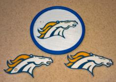 Denver Broncos Coaster & Keychain Logo 3D Printer Model