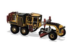 Yellow Underground Grader 3D Printer Model