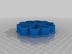 5 Hearts Cookie Cutter 3D Printer Model