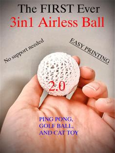 First Ever 3 In 1 Airless Ball 3D Printer Model