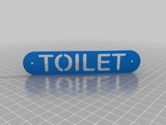 Toilet Sign Plate 3D Printer Model