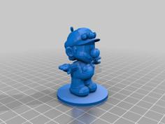 Low Poly Mario 3D Printer Model