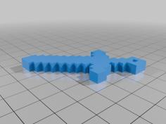 Minecraft Sword Key Chain 3D Printer Model