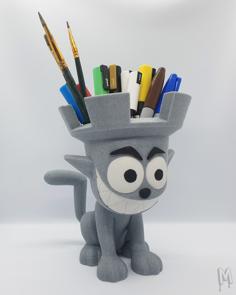 Castle Cat Pencil Holder 3D Printer Model