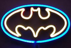 Batman Symbol Neon Sign – 1989 Style 3D Printer Model