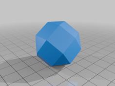 Ocahedron-cube-rhombodecahedron Combination 3D Printer Model