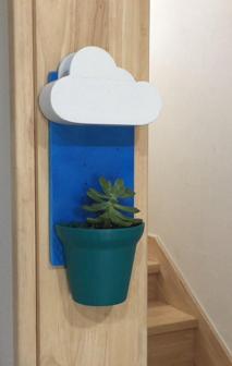 Wall Mount Cloud Pot 3D Printer Model