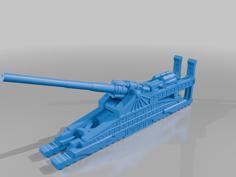 Schwerer Gustav 800mm Railway Gun 3D Printer Model