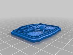 Camp Crystal Lake Sign For 28-32mm Miniatures With Magnet Slots And Base 3D Printer Model