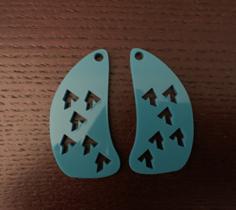 Laser Cut Ellipse Altered Earrings