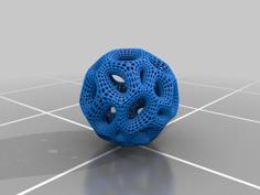 Voronoi Sphere (two Layer Abstract) 3D Printer Model