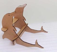 Dolphin Phone Stand Laser Cut