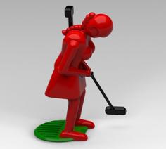 Tricky Table Golf Female Golfer Lara 3D Printer Model