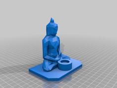 Low Poly Buddha Incense Holder 3D Printer Model