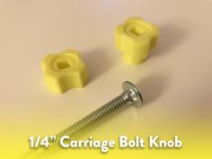 1/4″ Carriage Bolt Knob 3D Printer Model