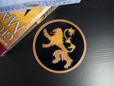 Multi-Color Game Of Thrones Coaster – House Lannister 3D Printer Model