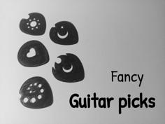 Fancy Guitar Picks 3D Printer Model