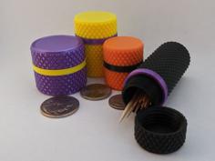 Knurled Screw-Top Container II – Customizable 3D Printer Model