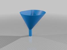 Simple Funnel With One Flat Side 3D Printer Model