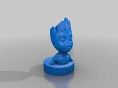 Groot Planter On A Stand 3D Printer Model