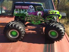 Axial Grave Digger Clodbuster Beadlocks Rims 3D Printer Model