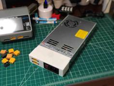 Mean Well LRS Slim Power Supply Cover W/ Switch And XT60 Connectors 3D Printer Model