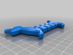 Articulated Sausage Dog – KEYCHAIN – Multiple Lengths Available 3D Printer Model