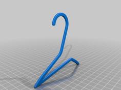 Hanger For Doll Size Outfit 3D Printer Model