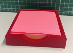 Post It Note Tray 3in X 3in 3D Printer Model