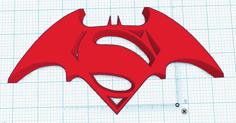 Batman V Superman Symbol 3D Printer Model