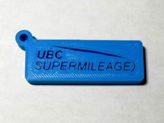 UBC Supermileage Keychain 3D Printer Model