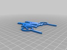 Tandem Bike Cake Topper Wedding 3D Printer Model