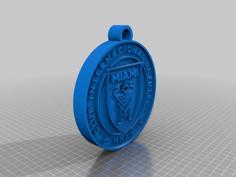 Inter Miami Keychain 3D Printer Model