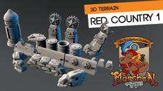 Red Country Terrain Set 3D Printer Model