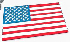 American Flag Keychain 3D Printer Model