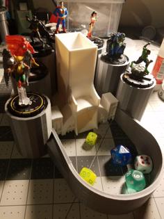 Hall Of Justice Dice Tower 3D Printer Model