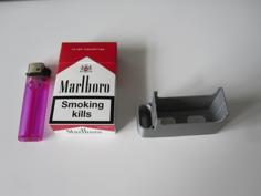 Cigarette Pack + Lighter Holder 3D Printer Model