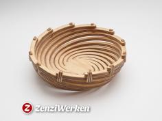 Laser Cut Bend Spiral Bowl Cnc/laser