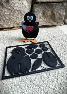 Penguin Pebbling 3D Printer Model