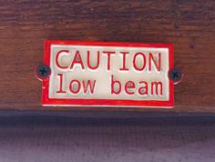 Low Beam Sign 3D Printer Model