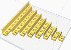 USB Steckerhalterung USB-C USB Mini Micro Wandhalterung Holder 1 2 3 4 5 6 7 9 Fach 3D Printer Model