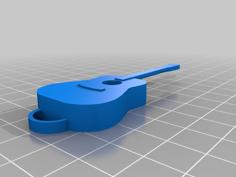 Guitar Key Chain 3D Printer Model